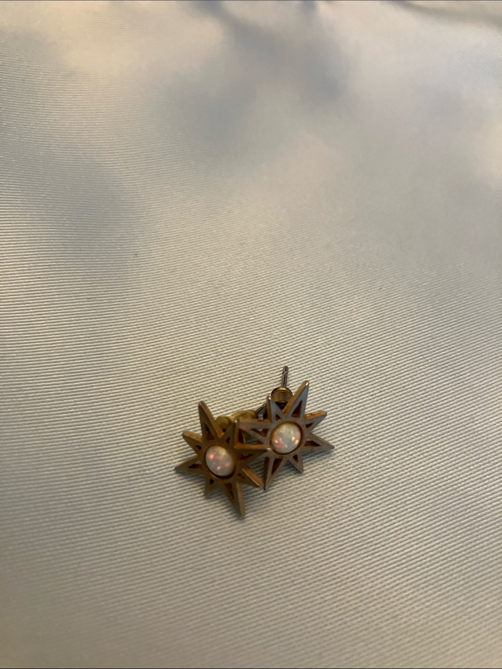 Rose Gold Starburst Opal Stud Earrings - Elegant Women’s Jewelry